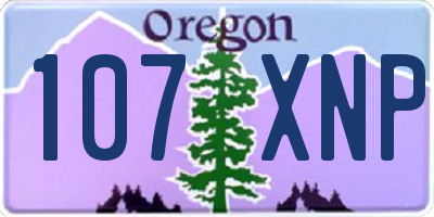 OR license plate 107XNP