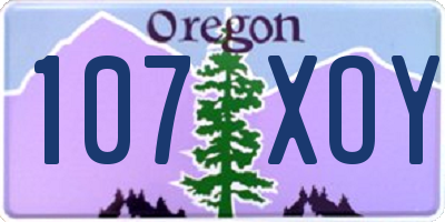 OR license plate 107XOY