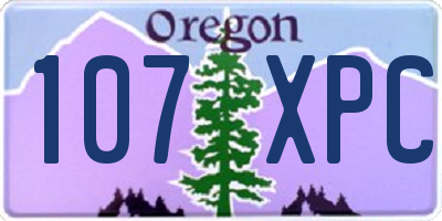 OR license plate 107XPC