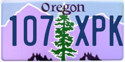 OR license plate 107XPK