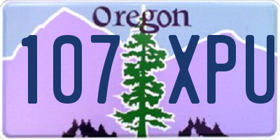 OR license plate 107XPU