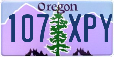 OR license plate 107XPY