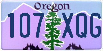 OR license plate 107XQG