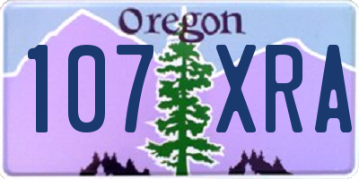 OR license plate 107XRA