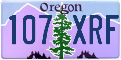 OR license plate 107XRF