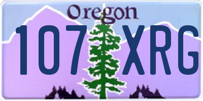 OR license plate 107XRG
