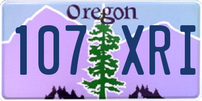 OR license plate 107XRI