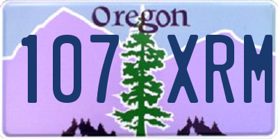 OR license plate 107XRM
