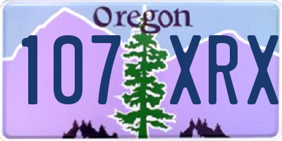 OR license plate 107XRX