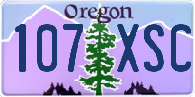 OR license plate 107XSC