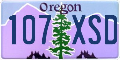 OR license plate 107XSD