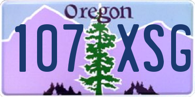 OR license plate 107XSG