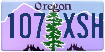 OR license plate 107XSH