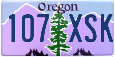 OR license plate 107XSK