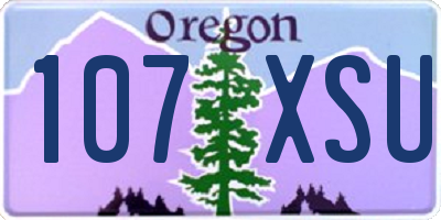 OR license plate 107XSU