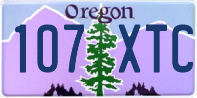OR license plate 107XTC