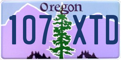 OR license plate 107XTD