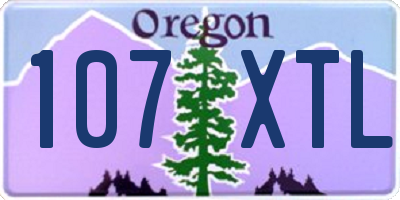 OR license plate 107XTL