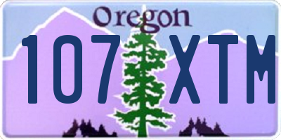 OR license plate 107XTM