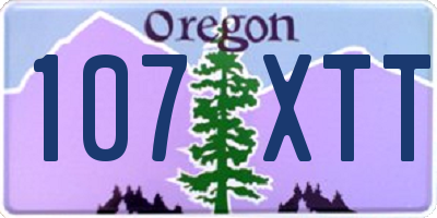 OR license plate 107XTT