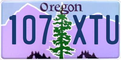 OR license plate 107XTU
