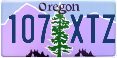 OR license plate 107XTZ