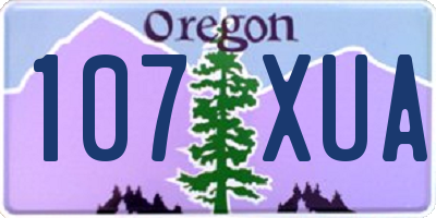 OR license plate 107XUA