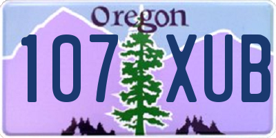 OR license plate 107XUB
