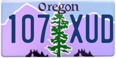 OR license plate 107XUD