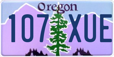 OR license plate 107XUE