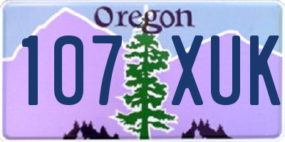 OR license plate 107XUK