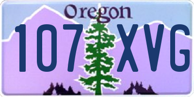 OR license plate 107XVG