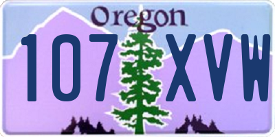 OR license plate 107XVW