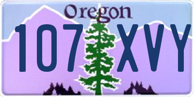 OR license plate 107XVY