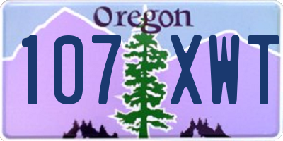 OR license plate 107XWT