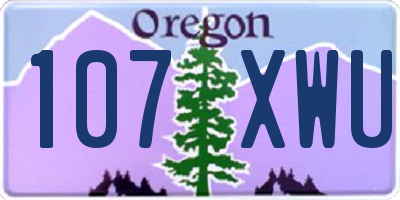 OR license plate 107XWU