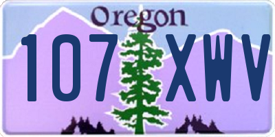 OR license plate 107XWV