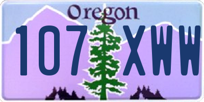 OR license plate 107XWW