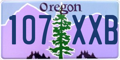 OR license plate 107XXB