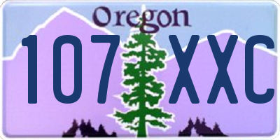 OR license plate 107XXC