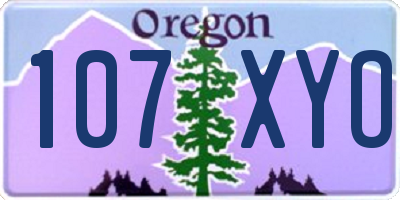 OR license plate 107XYO