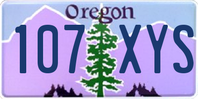 OR license plate 107XYS