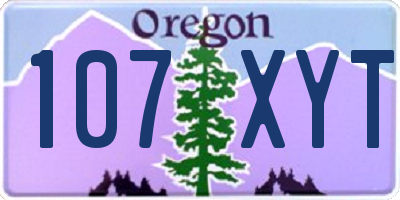 OR license plate 107XYT