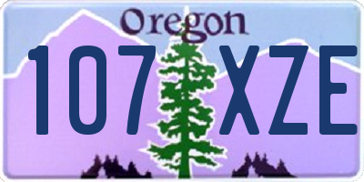 OR license plate 107XZE