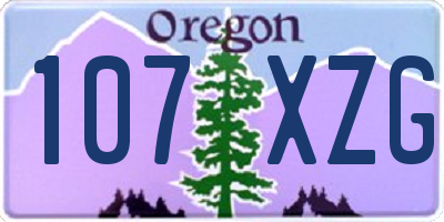 OR license plate 107XZG