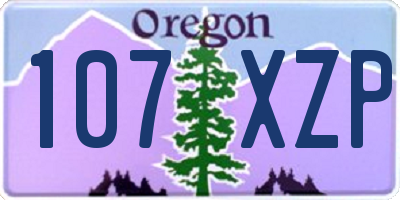 OR license plate 107XZP