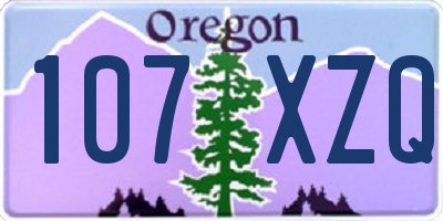 OR license plate 107XZQ