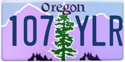 OR license plate 107YLR