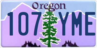 OR license plate 107YME
