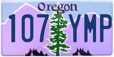 OR license plate 107YMP